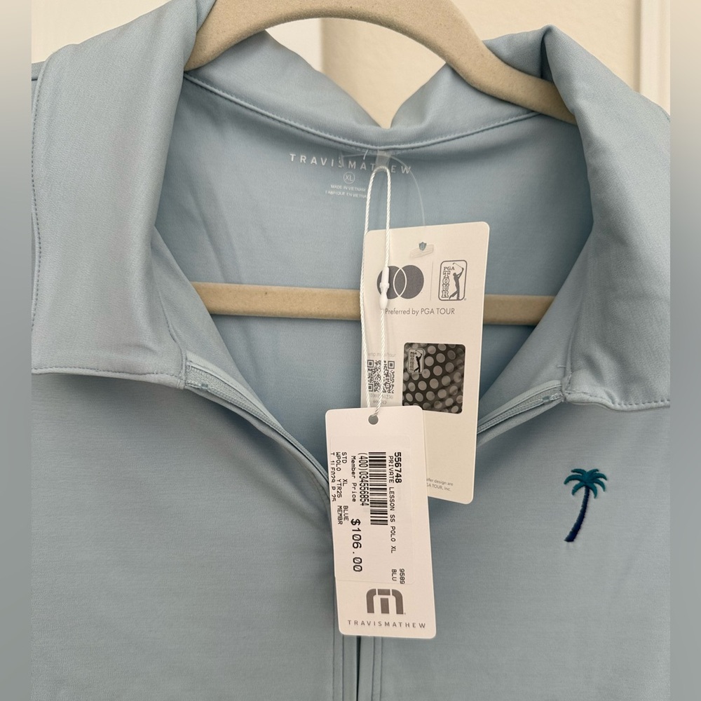 Travis Mathew Light Blue Women’s Golf Polo Shirt - Picture 7 of 11